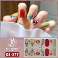 Miniatyrbilde 3 av 10: Franske negleklistremerker Nail Art Sticker 3 3 3