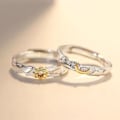 Pikkukuva 3 / 9: Couple Rings Hopeoitu Sormuspari A PAIR A PAIR a pair