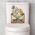 Miniatyrbild 5 av 10: Butterfly Toalettdekaler Blommiga fjärilsdekaler 6 6 6