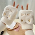 Pikkukuva 9 / 10: Pyöräilyn ajohanskat Cat Fingerless Touch Screen Rukkaset GRAY grey