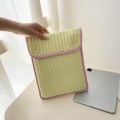 Miniatyrbillede 4 af 10: Broderi tablettaske Laptop liner taske PINK L Pink L