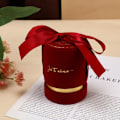 Miniatyrbillede 1 af 8: Blomsterkonfektæske Bryllupsgave RØD 10 X 7,5 CM Red 10 x 7.5cm