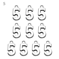 Miniatyrbillede 4 af 10: 10 stk Numbers Pendant Charms Arabiske Tal Pendants 3 3 3