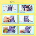 Miniatyrbillede 6 af 8: No Tie Snørebånd Child Spring Lock Snørebånd LILLA purple