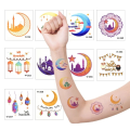 Miniatyrbilde 10 av 10: Eid Mubarak Midlertidige Tatoveringsklistremerker Ramadan Kareem Dekorasjon