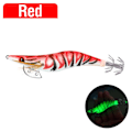 Pikkukuva 3 / 10: Puiset katkaravun vieheet Squid koukku 8cm/7.6GRED RED 8cm/7.6gRed