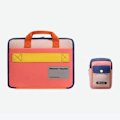 Miniatyrbilde 3 av 10: Kontrastfarge Laptop Bag Lader Adapter Oppbevaringsveske GRÅ Grey 16 Inch