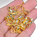 Miniatyrbild 8 av 9: 10 st hängsmycke Pinch Bail Dingle Charm Bead Connector GULD Gold 4x16mm10pcs-10pcs