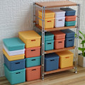 Pikkukuva 8 / 8: 6kpl/ set Mini Storage Box Nukkekodin lelukontti ORANSSI orange