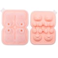 Miniatyrbilde 1 av 10: Ice Cube Mold Ice Making Box ROSA FIRE RITTER FIRE RETTER pink four grids-four grids