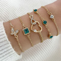 Miniatyrbild 5 av 7: Set i legering Gröna Zircon Eye Style STYLE 04 STYLE 04 Style 04