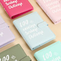 Pikkukuva 6 / 10: 100 kirjekuoren haaste Binder Kirjekuoret Säästöhaasteet rose red