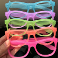 Pikkukuva 10 / 10: 5kpl Luminous Glasses Glow Glasses ROSE RED SQUARE SQUARE rose red square-square