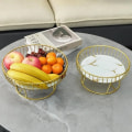 Miniatyrbillede 4 af 10: Frugtbakke Dim Sum Fad HVID&GULD L White&Gold L