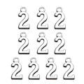 Miniatyrbillede 1 af 10: 10 stk Numbers Pendant Charms Arabiske Tal Pendants 2 2 2
