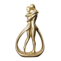 Miniatyrbillede 4 af 10: Resin Par Statue Lovers Skulptur Desktop Ornament HVID white