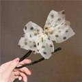 Miniatyrbillede 7 af 10: Bowknot Hair Curler Butterfly Hårnål HVID white