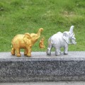 Miniatyrbilde 9 av 10: Elephant Family Statue Swing Elephant Figurine GULL Gold