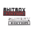Miniatyrbild 1 av 6: 2 st Shitbox Edition Emblem 3D Letter Bil Emblem Badge Metall