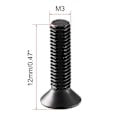 Miniatyrbilde 1 av 10: 50 stk Flathode Maskinskruer Hylsehode Capskruer M3X12MM M3x12mm