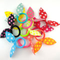 Miniatyrbillede 1 af 10: 1/10 STK Elastiske hårbånd Bunny Ears Hårreb 10 STK-FARVE 10Pcs-Color Random