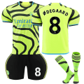 Miniatyrbillede 1 af 2: 2023-2024 Arsenal Udebanekostume til Børn med Strømper Nr. 8 Ødegaard 28