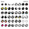 Miniatyrbilde 1 av 10: 20 stk/10 par Eyes Crafts Eyes Puppet Crystal Eyes 8MMSTYLE 8mmStyle random