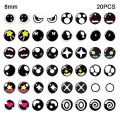 Miniatyrbillede 1 af 10: 20 stk/10 par Eyes Crafts Eyes Puppet Crystal Eyes 8MMSTYLE 8mmStyle random