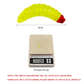 Miniatyrbilde 2 av 10: 50 Stk Myk Fiskelokk Kunstagn GUL GUL yellow