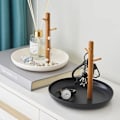 Miniatyrbillede 4 af 10: Trægren Opbevaringsbakke Nøgleophæng HVID KVADRAT FIRKANT White Square-Square