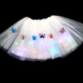 Miniatyrbilde 1 av 10: Bobleskjørt LED-skjørt HVIT white