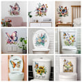 Miniatyrbillede 4 af 10: Butterfly Toilet Stickers Blomster Butterfly Decals 3 3 3
