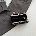 Miniatyrbillede 3 af 10: Kæde Aften Banket Taske Håndtaske SORT Black