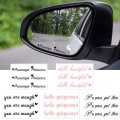 Pikkukuva 2 / 10: 3kpl/ set Rearview Mirror Decal Autopeilitarrat HELLO hello beautiful
