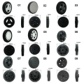 Pikkukuva 2 / 10: 2 kpl Matkalaukun pyörät Vaihda pyörät 50,5X9,5MM9 9 50.5x9.5mm9