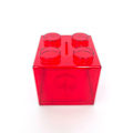Miniatyrbillede 1 af 10: Byggeklodse Pengeboks Sparingboks RØD red