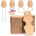 Miniatyrbild 9 av 10: 50ST Smycken Pack Card Display Hållare Kartong 2-BRUN 2-Brown