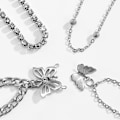 Pikkukuva 3 / 10: Micro Inlaid Claw Chain Diamond Chain SILVER Silver