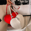 Miniatyrbillede 7 af 10: Heart Shape Taske Love Heart Taske RØD red