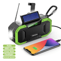Miniatyrbild 8 av 10: Nödradio Handvev Solar Laddning 5000mAh Power Bank black
