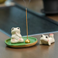 Miniatyrbillede 5 af 9: 3 stk Keramiske Dekorative Ornamenter Frø Lotusblad Duftende B