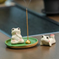 Miniatyrbillede 5 af 9: 3 stk Keramiske Dekorative Ornamenter Frø Lotusblad Duftende C