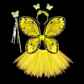 Pikkukuva 1 / 10: Lasten pukurekvisiitta Butterfly Wings setit KELTAINEN 4 KPL/ SET Yellow 4Pcs/set-4Pcs/set