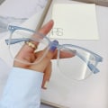 Miniatyrbilde 5 av 10: Anti-Blue Light Glasses Square Eyeglasses SKY BLUE SKY BLUE Sky blue