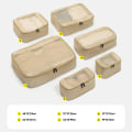 Miniatyrbillede 2 af 10: 4/6STK Rejseopbevaringstaske Bagageorganisator KHAKI 4STK/SÆT Khaki 4PCS/Set-4PCS/Set