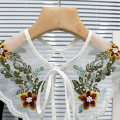 Miniatyrbilde 5 av 8: Kvinners blondekrage Dingzhu sjalkrage Front Placket krage