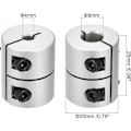 Miniatyrbillede 1 af 8: 2 stk. Joint Motor Connector Clamp-On koblinger 8MM X 4MM 8MM X 8mm x 4mm
