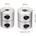 Miniatyrbillede 1 af 8: 2 stk. Joint Motor Connector Clamp-On koblinger 8MM X 5MM 8MM X 8mm x 5mm