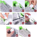 Miniatyrbillede 2 af 10: Automatisk Buckle Rope No Tie Shoe Snørebånd SORT Black