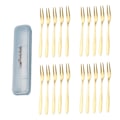 Pikkukuva 1 / 10: 20 kpl Jälkiruokahaarukat Fruit Fork GOLD Gold